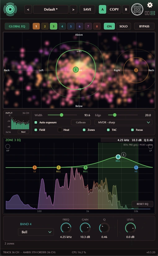 IRIS Spatial EQ interface