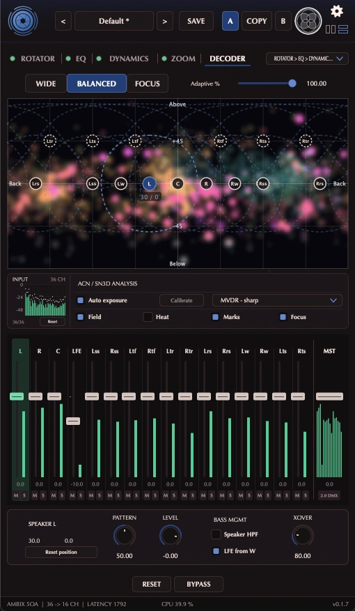 IRIS Strip Adaptive Decoder interface