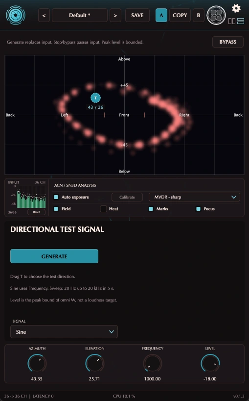 IRIS Test Generator interface