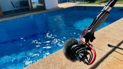 Schoeps array, poolside — field recording